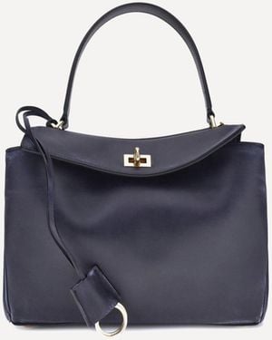 Balenciaga Borsa A Spalla Rodeo Piccola Effetto Used - Blu