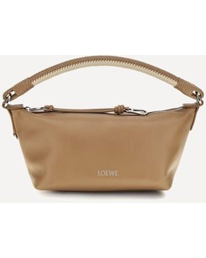 Loewe Mini Cala Lamb Leather Shoulder Bag - Natural
