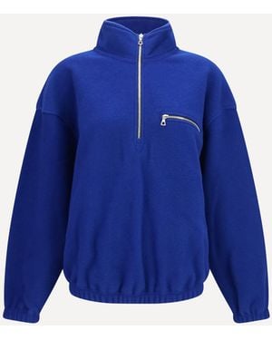 Rier Polar High-Neck Zip Jacket - Blue