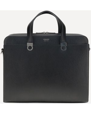 Ferragamo Gancini Business Handbag - Black
