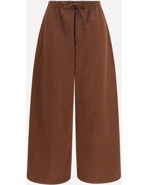 Loewe Drawstring Cotton Pants - Brown