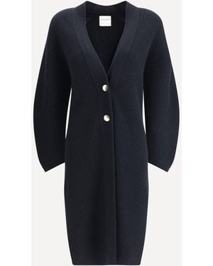 Forte Forte Forte_Forte Cardigan Lungo A Coste - Blu