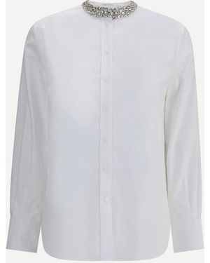 McQueen Shirt With Embellished Collar - White