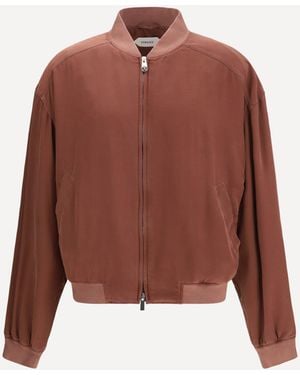 Versace Overdyed Silk Jacket - Brown