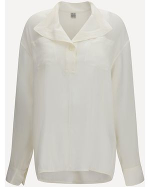 TOTEME Layered-Collar Shirt - White
