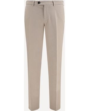 Brunello Cucinelli Dyed Cotton Trousers - Natural