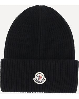 Moncler Cappello Beanie Con Logo - Nero