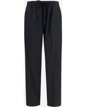 MM6 by Maison Margiela Drawstring Straight-Leg Trousers - Blue