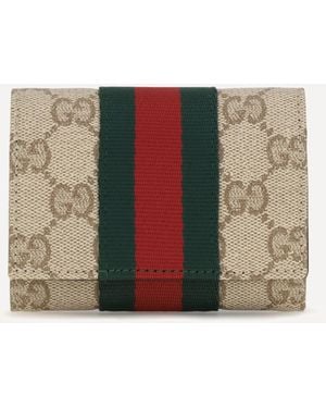 Gucci Web Bi-Fold Card Holder - Natural