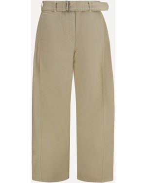 Magda Butrym Wide-Leg Denim Pants With Belt - Natural