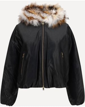 Moose Knuckles Cardin Jacket With Fur Collar - Black