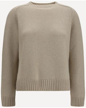 Loro Piana Parksville Cashmere Crewneck Jumper - Natural