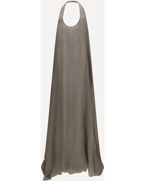 Rick Owens Haltar Silk Georgette Dress - Natural