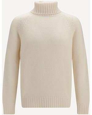 Umit Benan Milano Cashmere Turtleneck Jumper - White