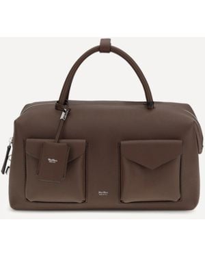 Max Mara Holdall Cargo Leather Handbag - Brown