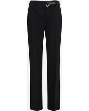 Max Mara Rum Cigarette Pants With Belt - Black