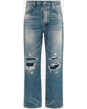 Margiela Straight-Leg Ripped Jeans - Blue