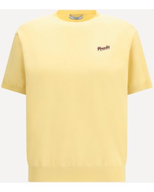 Prada Silk Crewneck Jumper - Yellow