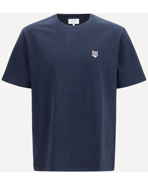 Maison Kitsuné Fox Head Comfort T-Shirt - Blue