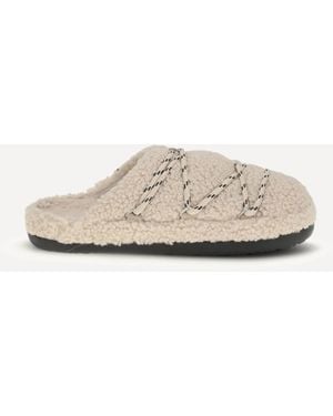 Moon Boot Ciabatte Teddy - Bianco
