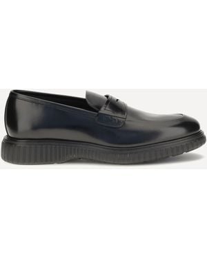 Ferragamo Brushed Calfskin Loafers - White