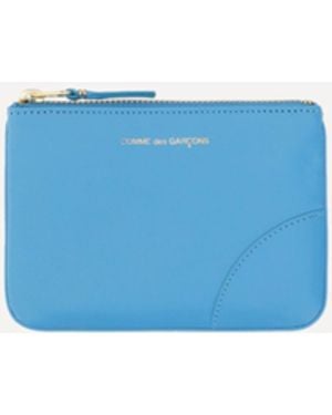 Comme des Garçons Leather Coin Purse - Blue