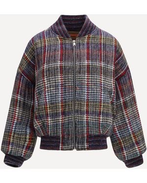 Missoni Caperdoni Check Wool Bomber - Grey