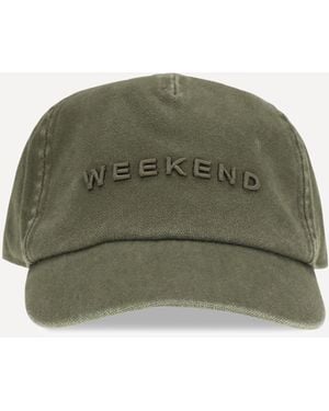 Weekend by Maxmara Washed Cotton Baseball Cap - Green
