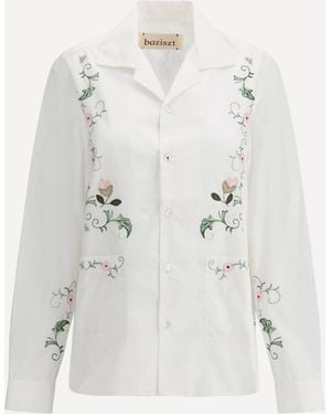 BAZISZT Embroidered Shirt - White