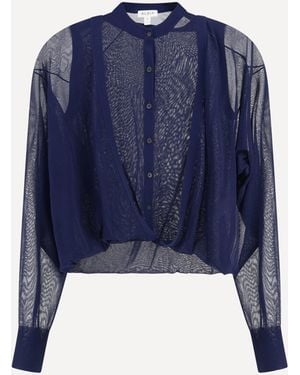 Alaïa Alaã¯A Semi-Transparent Cardigan - Blue