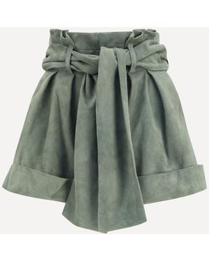 Balmain High-Waisted Shorts - Green