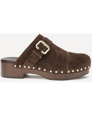 Chloé Jeannette Clog Mules - Brown