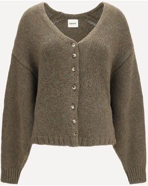 KHAITE Axel V-Neck Cardigan - Green