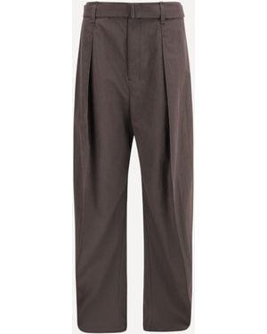 Lemaire Pantaloni Con Cintura - Grigio
