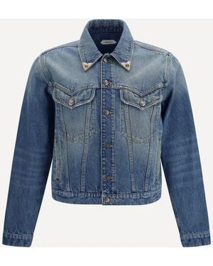 Versace Stonewashed Denim Jacket - Blue