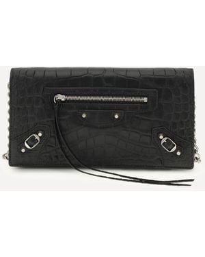 Balenciaga Borsa A Tracolla Effetto Coccodrillo - Bianco