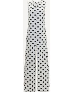 Sa Su Phi Sleeveless Maxi Dress With Back Bow - White