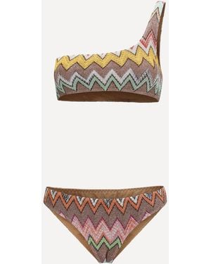 Missoni One-Shoulder Bikini - White