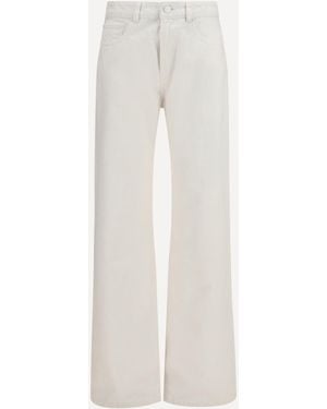 Ami Paris High-Rise Straight-Leg Jeans - White