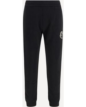 Moncler Tracksuit Pants With Drawstring And Logo - Black