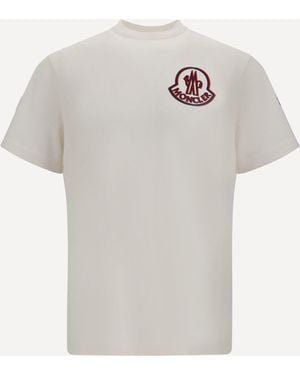 Moncler T-Shirt With Logo - White