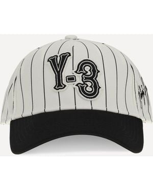 Y-3 Cappello Da Baseball Pinstripe - Bianco