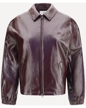 Courreges Vinyl Bomber Jacket Burnt - Purple