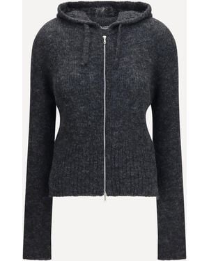 Our Legacy Alpaca-Blend Zip-Up Hoodie - Blue