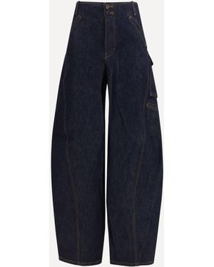 Self-Portrait Cargo Jeans - Blue