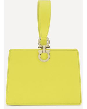 Ferragamo Leather Clutch - Yellow