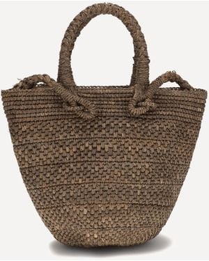 IBELIV Arona Raffia Bucket Bag - Brown