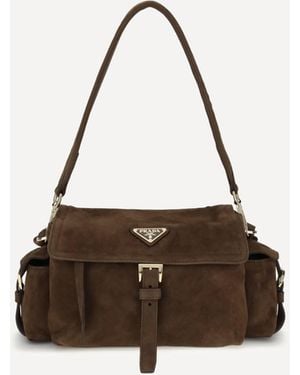 Prada Borsa A Spalla Explore Media - Marrone