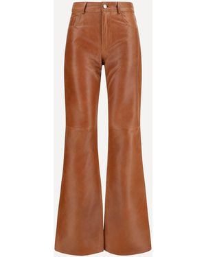 Haikure Pantaloni Flora A Zampa - Marrone