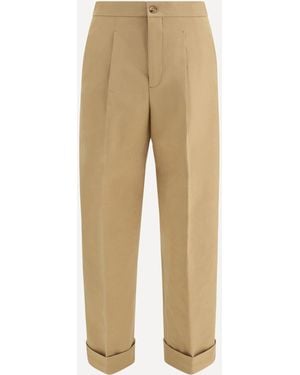 Umit Benan Tailored Cotton Trousers - Natural